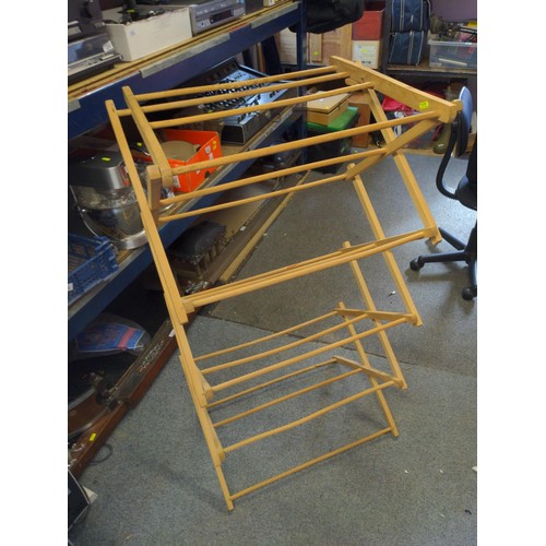 353 - fold up wooden rack/clothes airer  