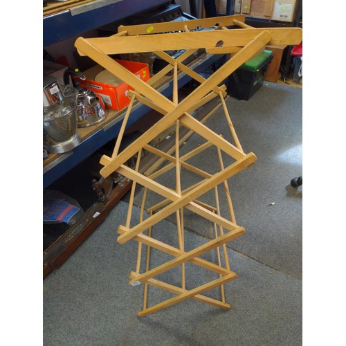 353 - fold up wooden rack/clothes airer  