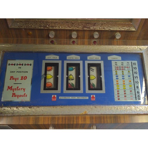 357 - Ace Vintage Monte Carlo Fruit machine takes sixpence or token 