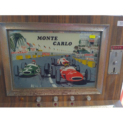 357 - Ace Vintage Monte Carlo Fruit machine takes sixpence or token 