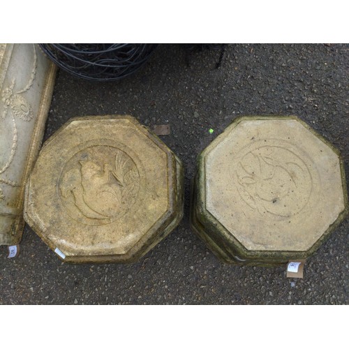 84 - 11 x concrete hexagonal stepping stone slabs 