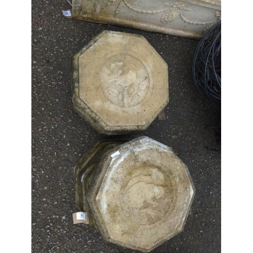 84 - 11 x concrete hexagonal stepping stone slabs 