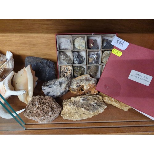 444 - Collection of Devon & Cornwall rock samples with mineral deposits, together with collection of s... 