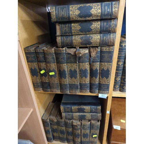 457 - 20 volumes (complete set) of The International Library of Famous Literature.