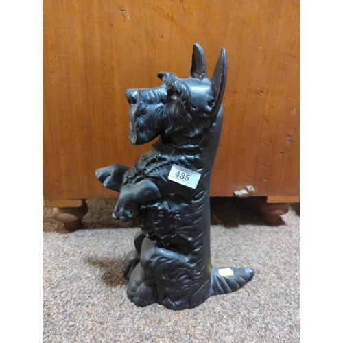 485 - Cast Scottie dog door stop. H36cm