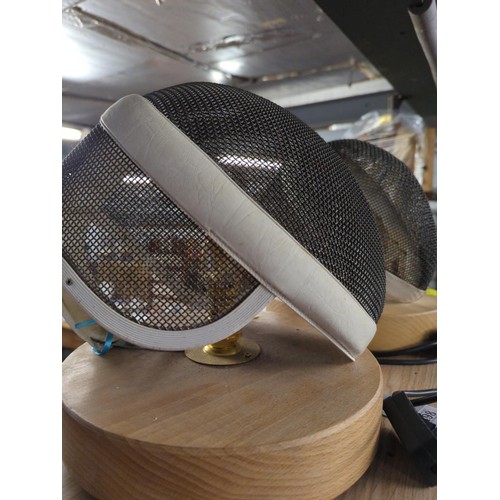 498 - Pair of fencing mask lights