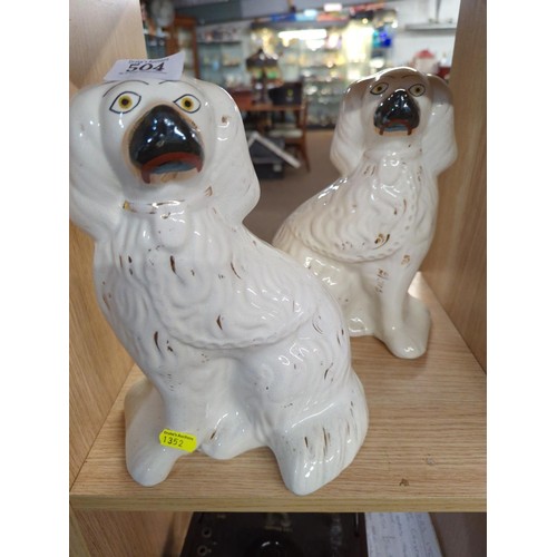 504 - Pair of Staffordshire style dogs