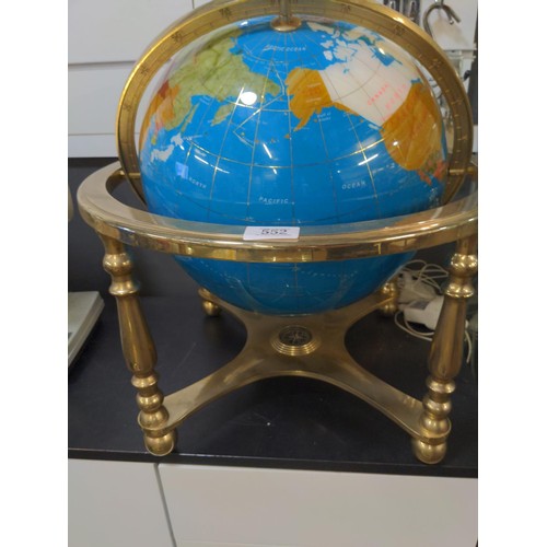 552 - Gemstone globe, height approx. 48cm