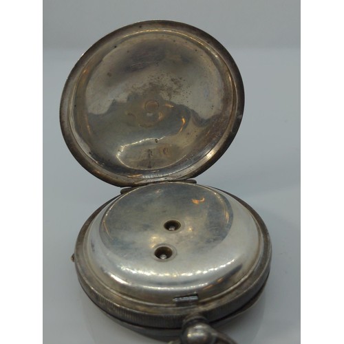 554 - Swiss 935 silver cased open faced pocket watch, the dial signed 'W.E. Watts Nottingham, The Gre... 