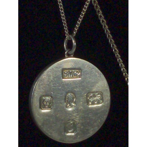 586 - Two silver ingot pendants with chains, gross weight 71.8 grams