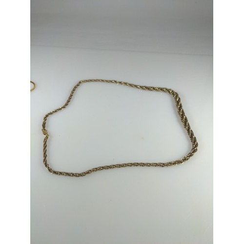 596 - Three silver neck chains, gross weight 54 grams