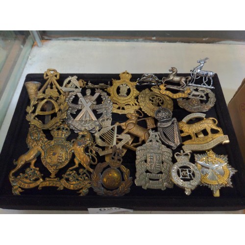 629 - Twenty military cap badges