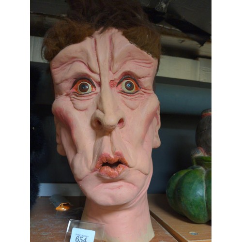 654 - Spitting Image, rare mask of Frankie Howerd, length 39cm