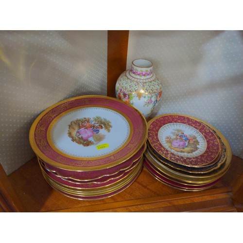 656 - 5 shelves of mixed Limoges ware, display plates, trinket boxes, jugs, vases etc