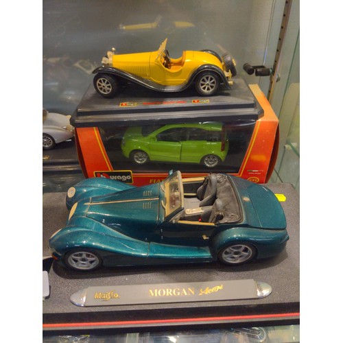 675 - Collection of die cast  & other models inc a Cornish Gig on stand, with oars, L47 cms, & car... 