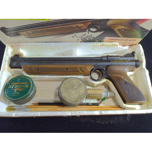 537A - Crosman Model 1377 American Classic single shot .177 cal pellet or BB pump action pistol