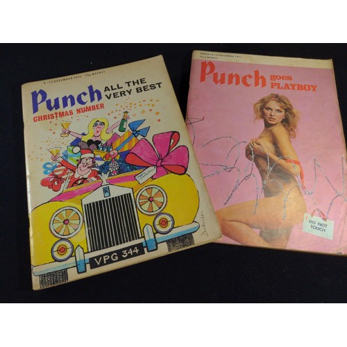 550 - 1971 Punch goes Playboy, five Punch Cartoons British monarch editions, 1972 Punch Christmas Number a... 