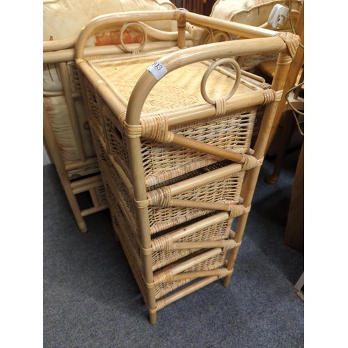 903 - Wicker two over three unit. W45 D35 H93.5