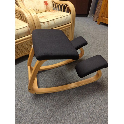 906 - Varier posture stool in black upholstery