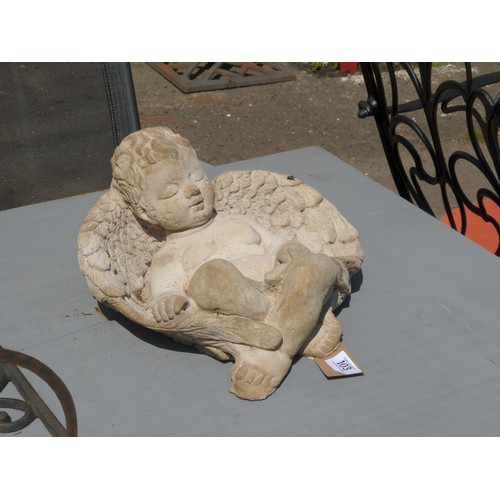 103 - 1 x sleeping concrete cherub