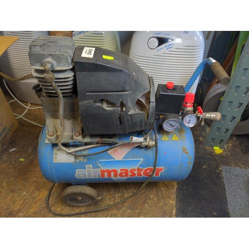 287 - Airmaster 94 db 240 watt air compressor. 