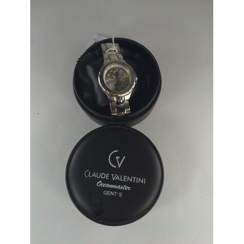 Claude Valentini Oceanmaster wristwatch model no. CL500 with date aperture case diameter 40mm wi