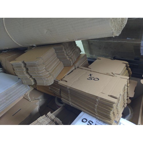 149 - Large quantity of packing materials Inc Cello tape, boxes Etc..  