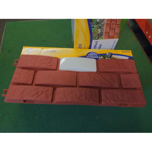 163 - 2x Easylife solar brick effect garden borders