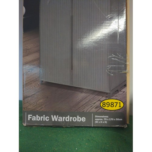 166 - Ordex fabric wardrobe, as new in box