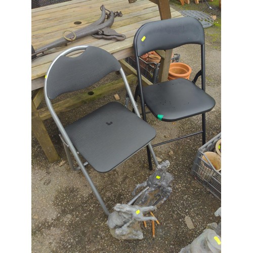 81 - folding padded chairs x 2