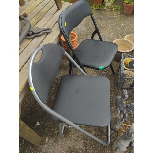 81 - folding padded chairs x 2