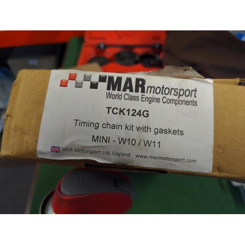 221 - mix of tools and car parts Inc. Mini cooper supercharger pulling tool, front control arm bush remova... 