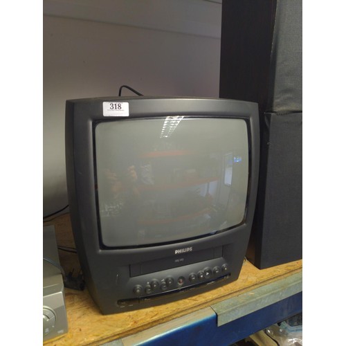 318 - Philips CRT TV with VHS