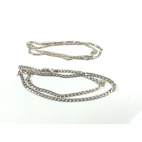 629 - Two silver neck chains, gross weight 26.2 grams