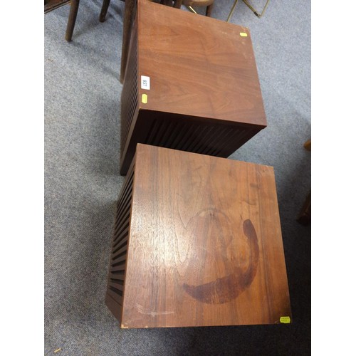 403 - Pair of Radio Shack Tandy Realistic Optimus  4 hardwood cased table speakers, working order