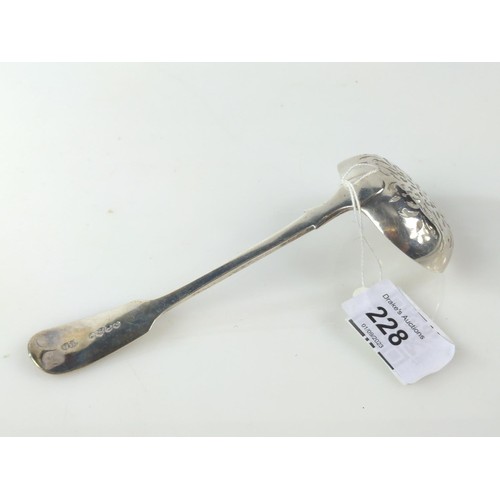 228 - Victorian silver sugar sifter spoon, maker's mark HH, London 1860, 50 grams