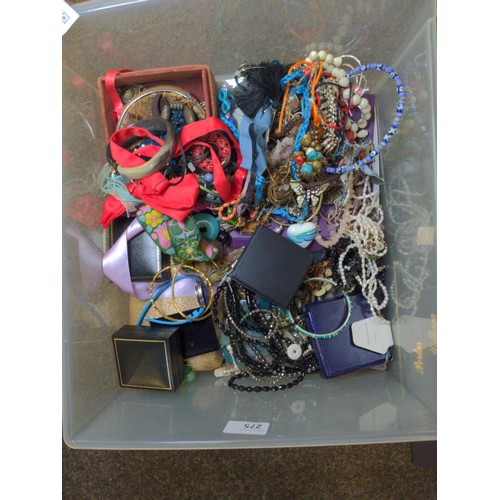 275 - Large tub of costume jewellery