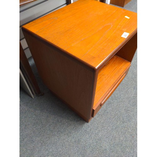 362 - Gplan mid century bedside cabinet with single lower door. W46 D41 H53 cm