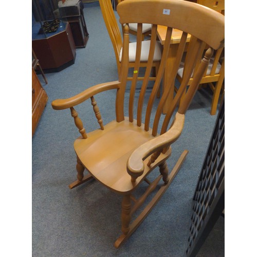 381 - Pine rocking chair Back height 111 cm 