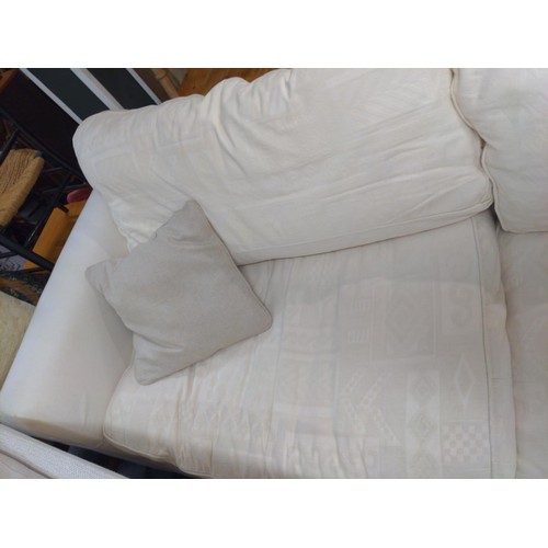 390 - Tetrad style large sofa with loose covers. 242cm x depth 94cm x height to back 94cm.