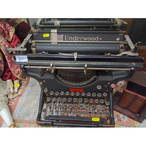 417 - Underwood American British & Continental typewriter.