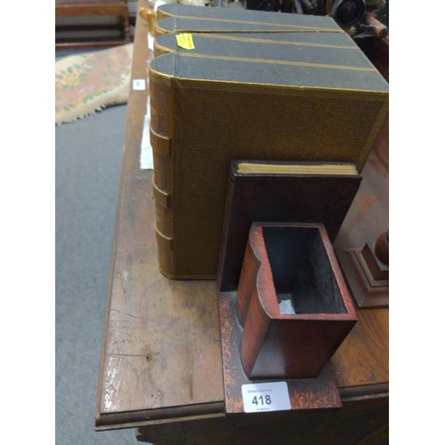 418 - Faux book & book end box 