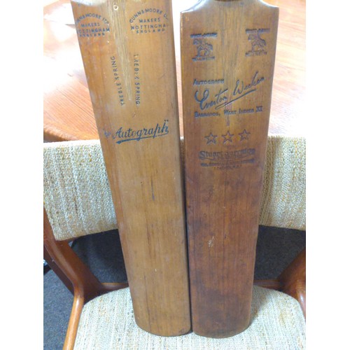 71 - 2 cricket bats, G&M Treble Spring Autograph and Stuart Surridge Autograph bat 'Everton Weekes'