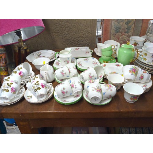 97 - Four various tea sets; Royal Grafton, Sutherland, Foley & Royal Stuart