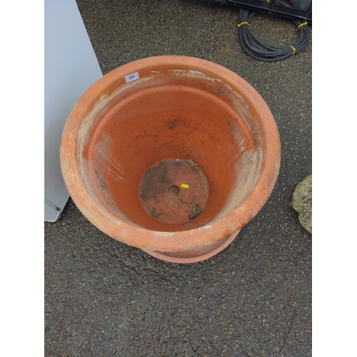 840 - Large terracotta pot with plastic tray, 53cm diameter