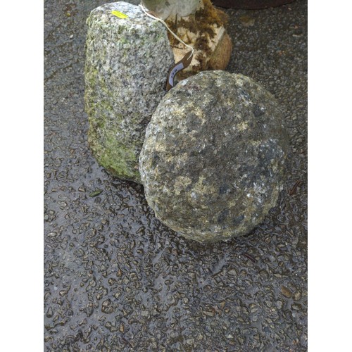 844 - Granite staddle stone, 46cm high