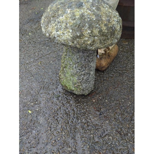 844 - Granite staddle stone, 46cm high