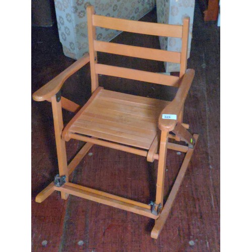 525 - Beechwood children's foldaway rocking chair