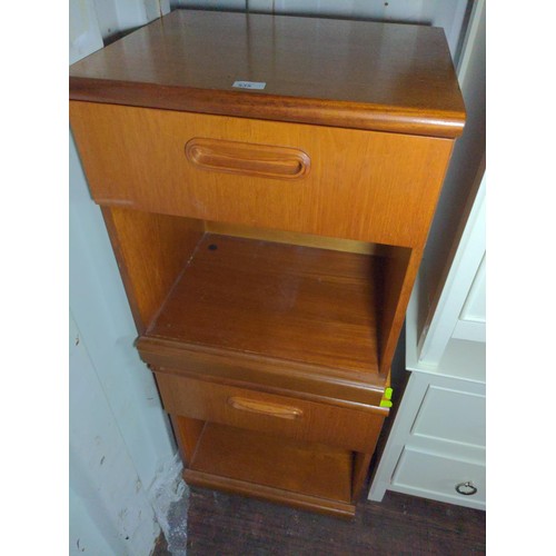 535 - Pair of Mid Century Modern style bedsides, with single drawer. W50cm H58cm