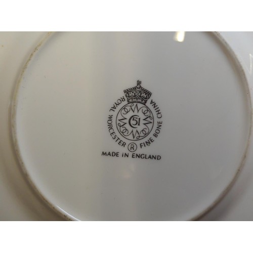 699 - R Worcester tea set with a glass ornament